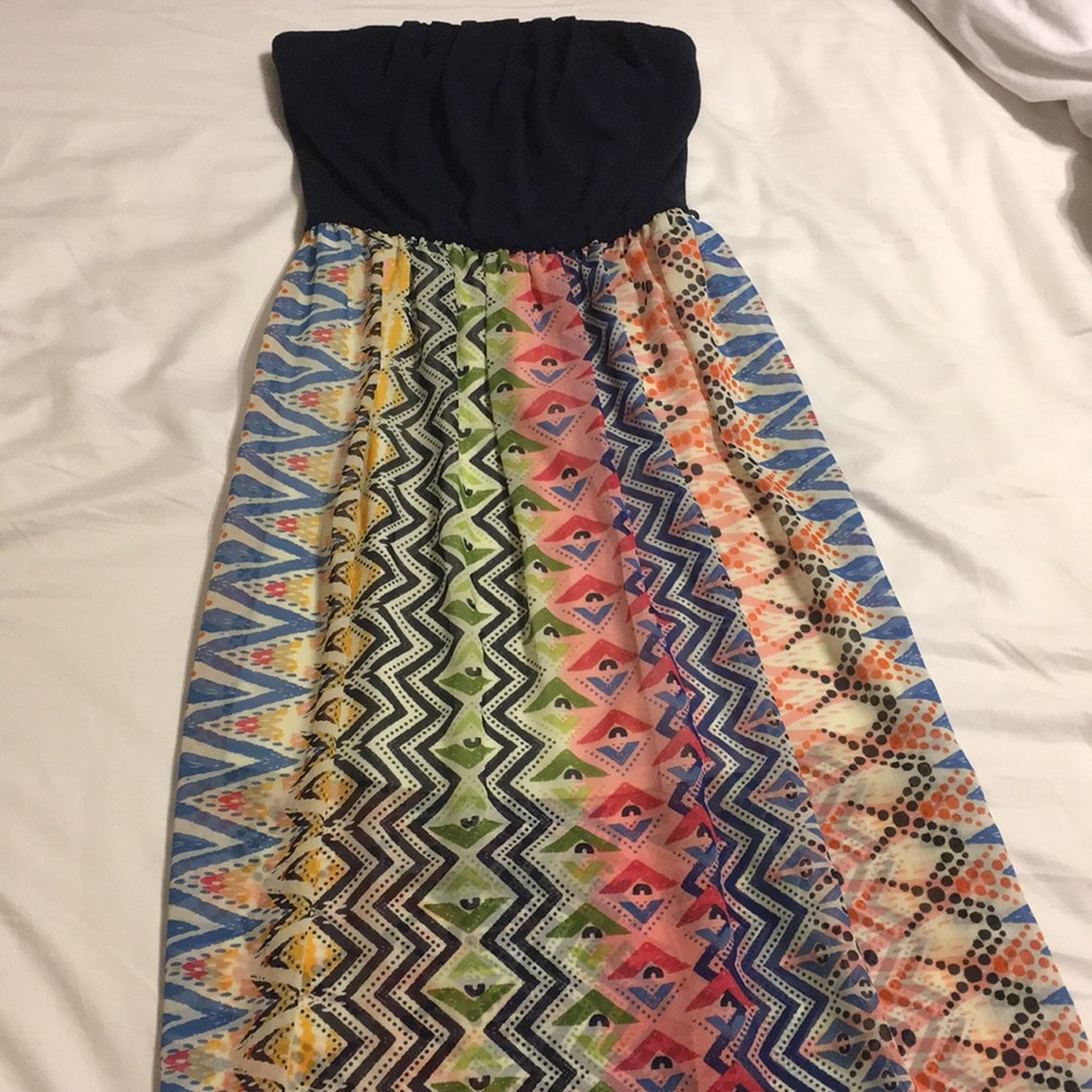 COPY - Navy Multicolored Maxi Dress